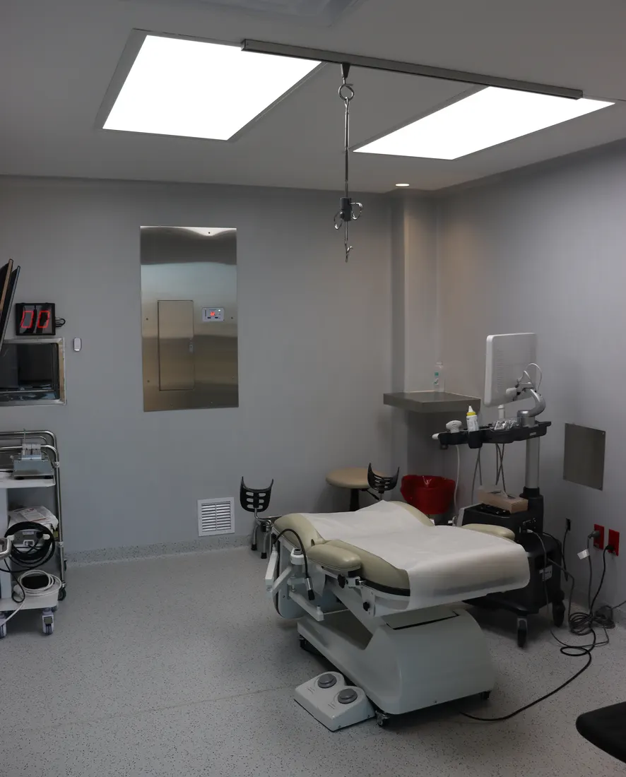 Our procedure room, where egg retrieval is done